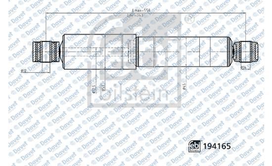 FEBI 194165 Arka Amortisor Yagli Master Ii 97>13 - Movano 98>10